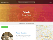 Tablet Screenshot of boutiquehotels-paris.com